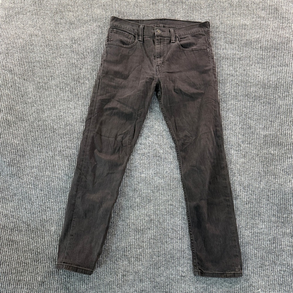 Levi's 521 Slim Taper Mens Jeans 31x30 Dark Gray Wash Stretch Casual Denim